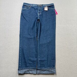 NEW Gloria Vanderbilt Jeans Women's 18P Blue Denim Amanda Straight Leg Baggy